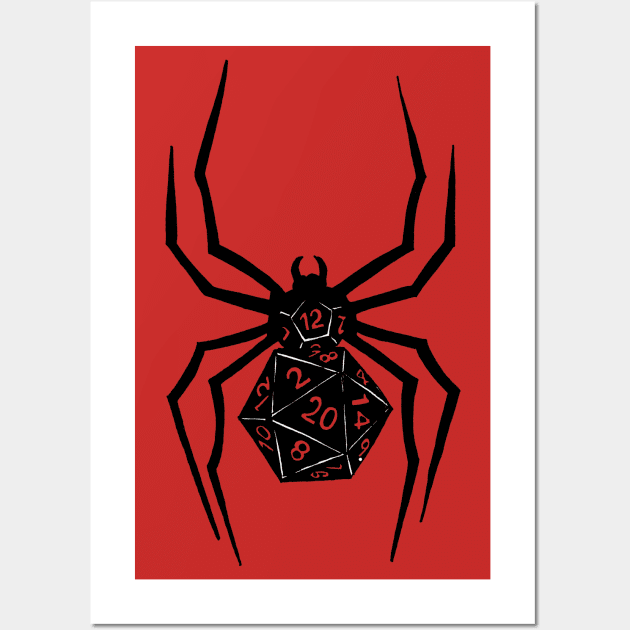 Black Widow Dice Body spider Wall Art by Joseph Baker